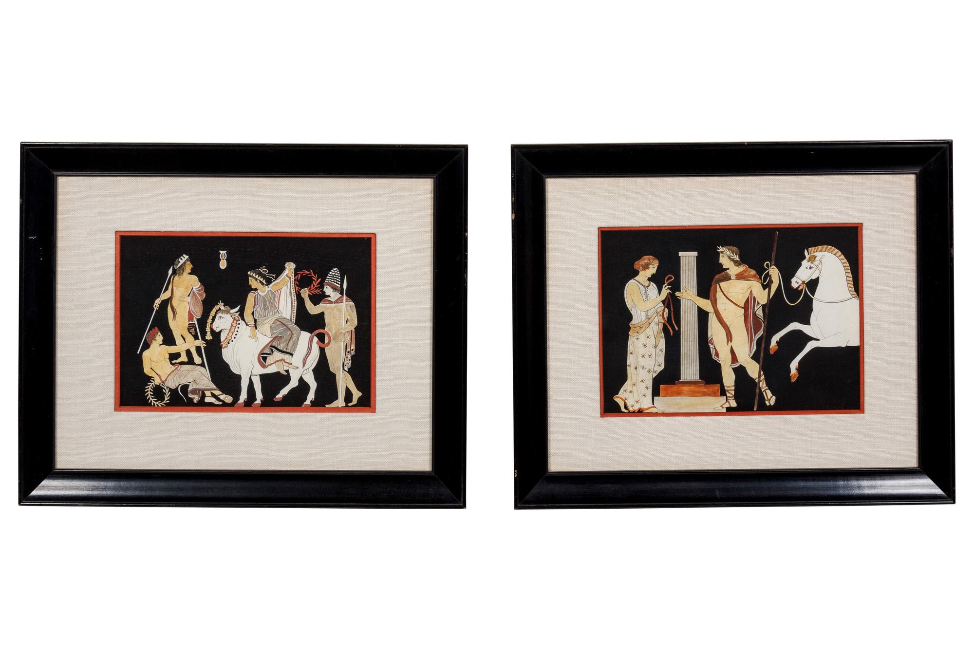 A Group of Eight Greek Style Gouaches