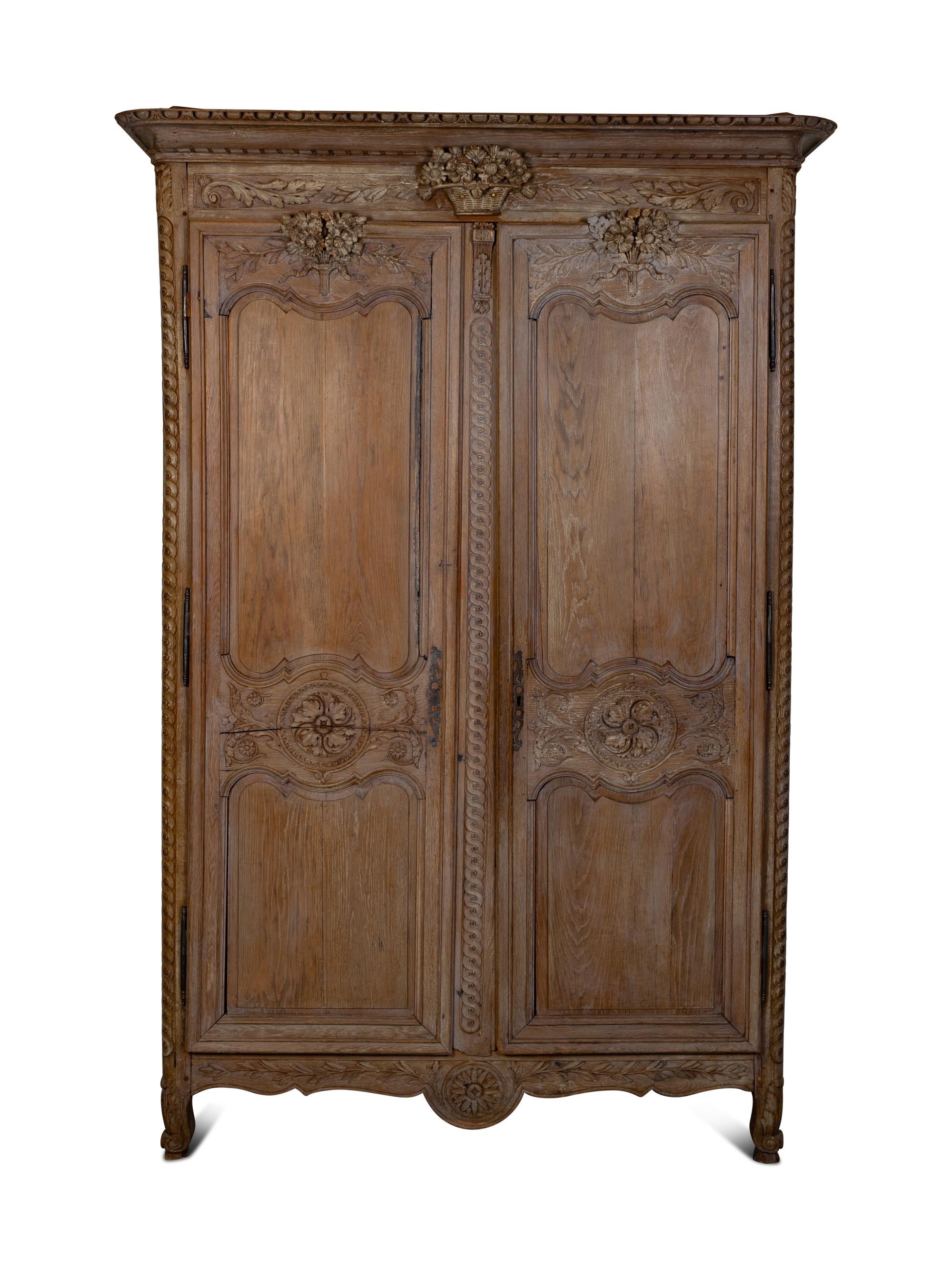 A Louis XVI Cerused Oak Armoire