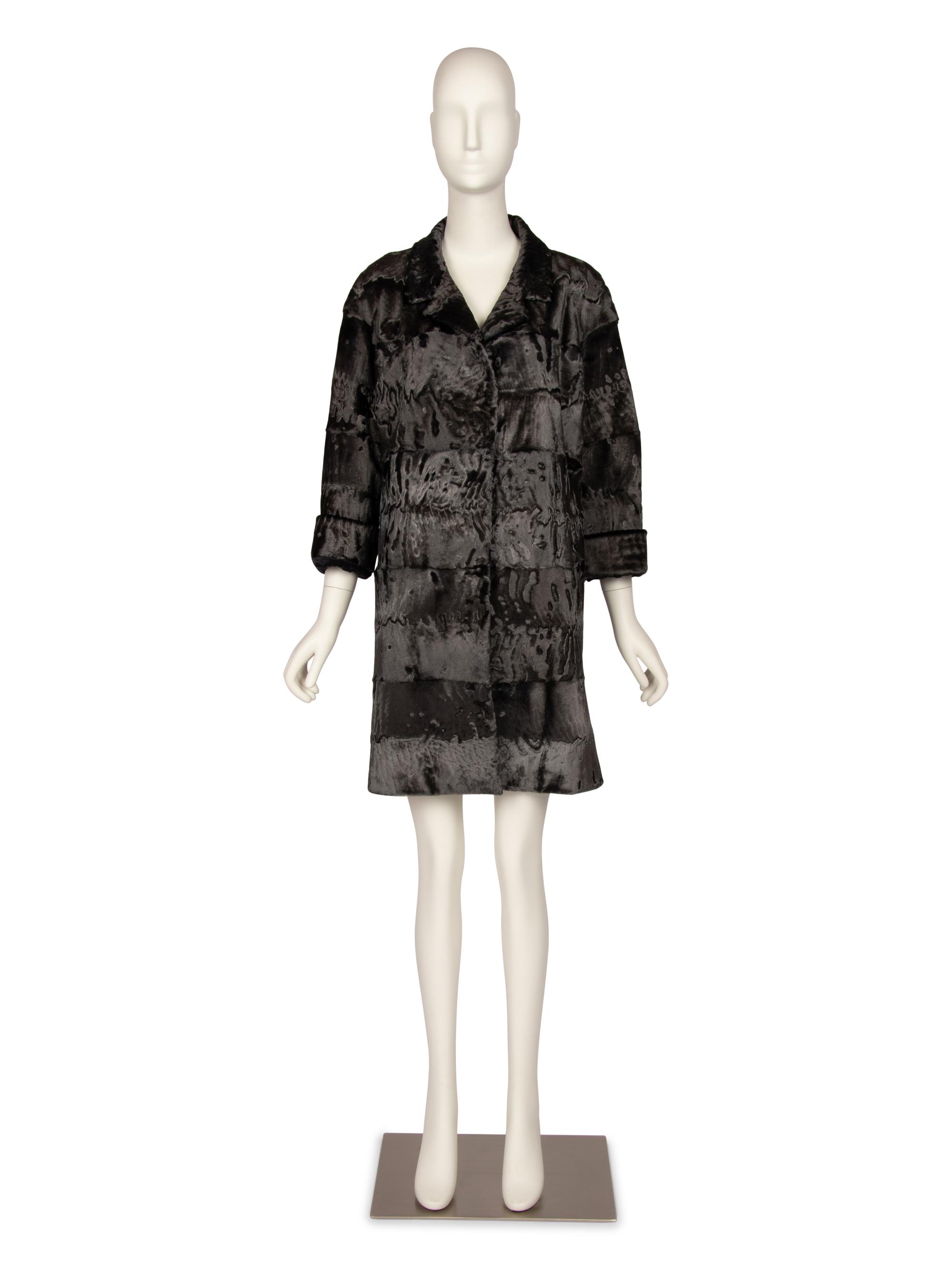 J. Mendel Grey Broadtail Coat, 2000s