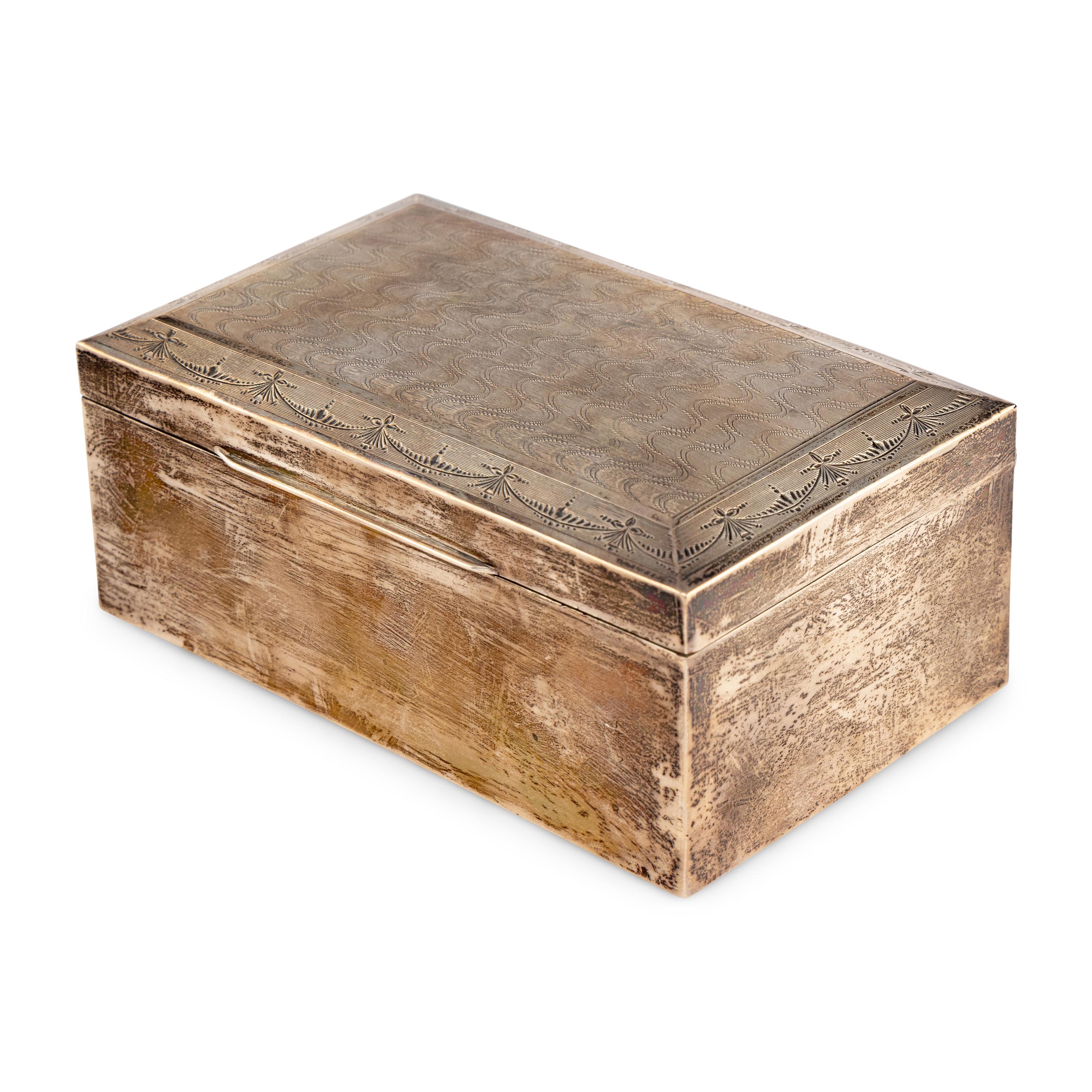 An English Silver Table Casket