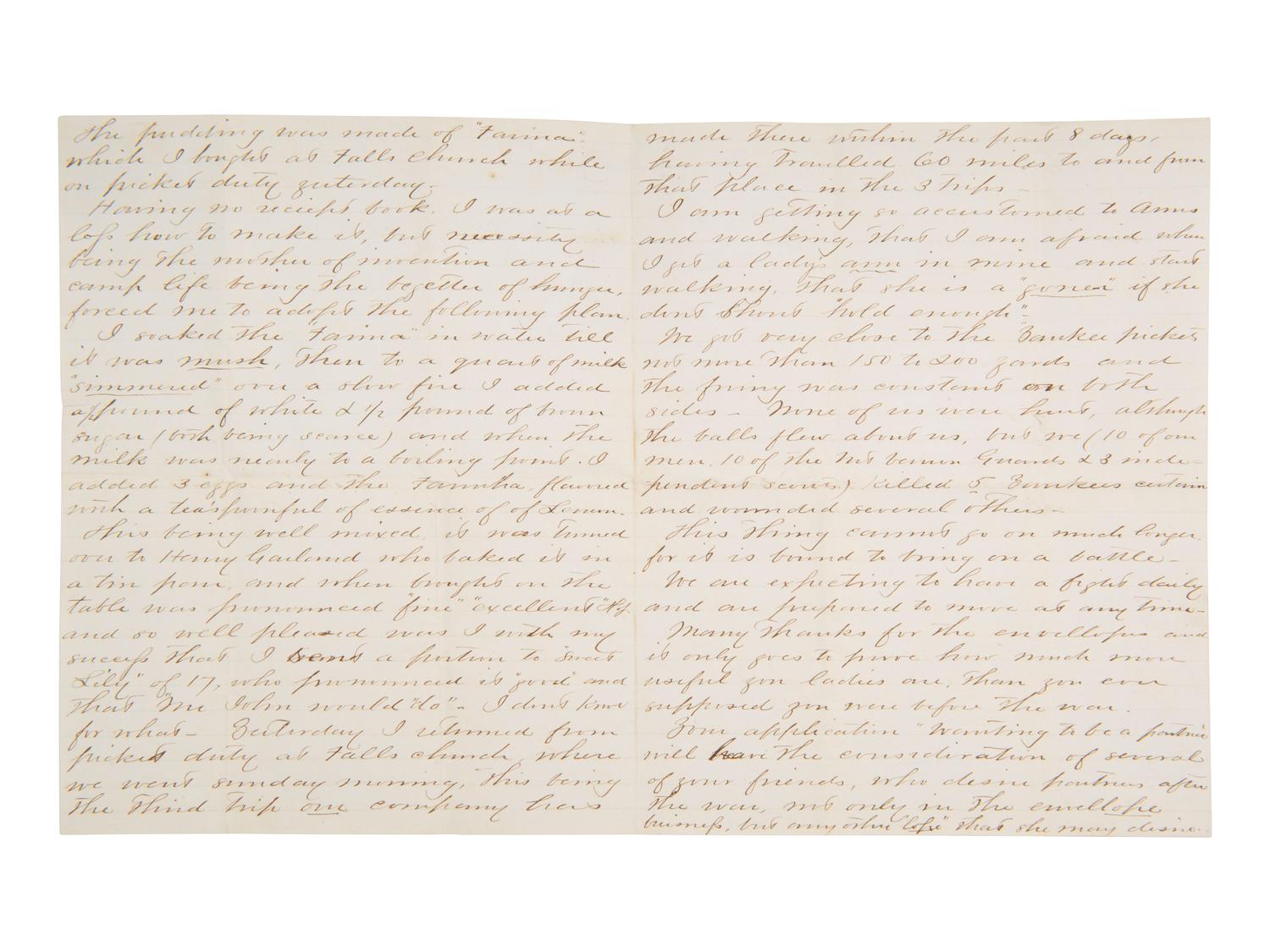 [CIVIL WAR]. CSA soldier's letter from VA: "...we...killed 5 Yankees and wounded several others..."