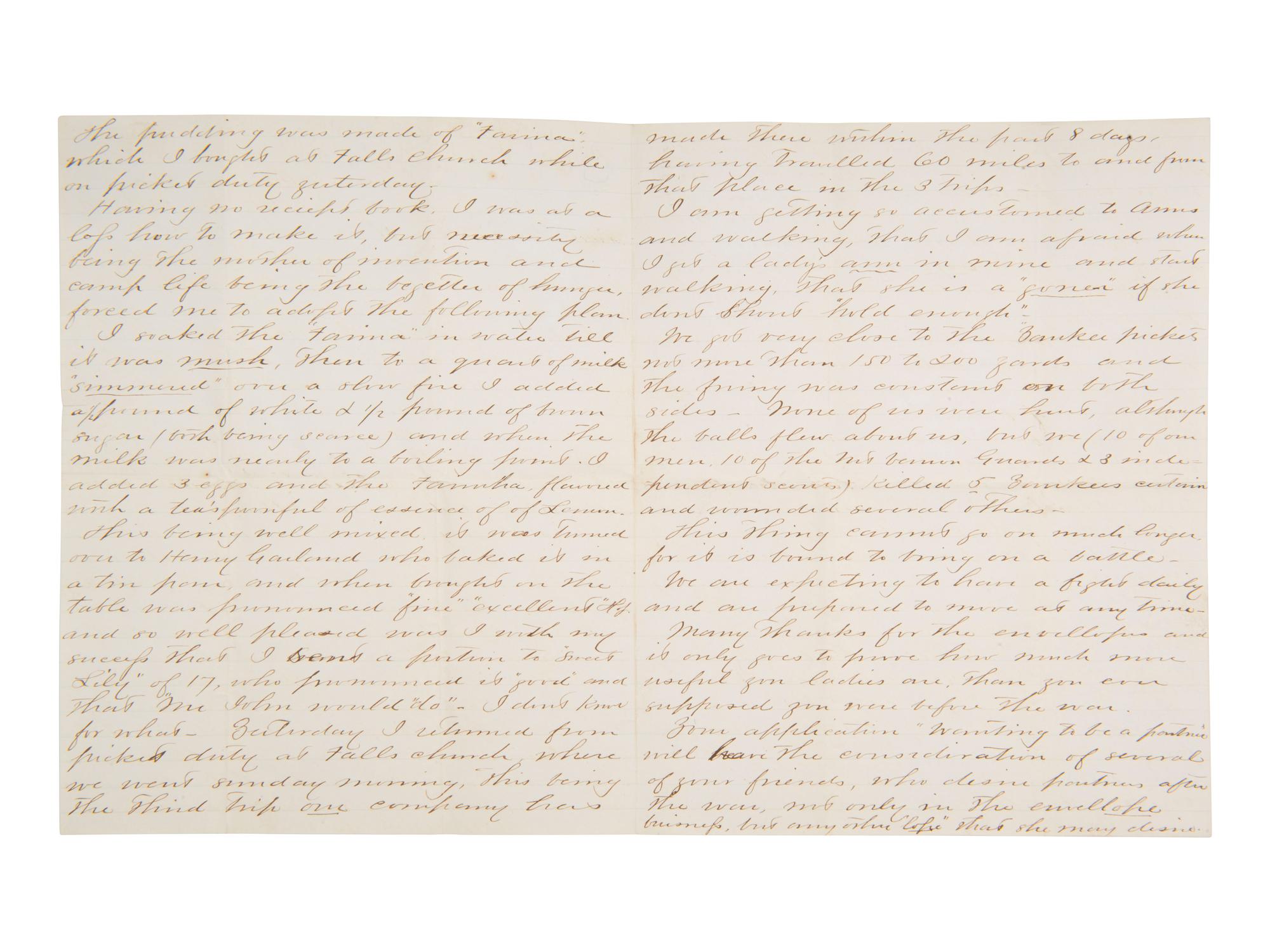 [CIVIL WAR]. CSA soldier's letter from VA: "...we...killed 5 Yankees and wounded several others..."