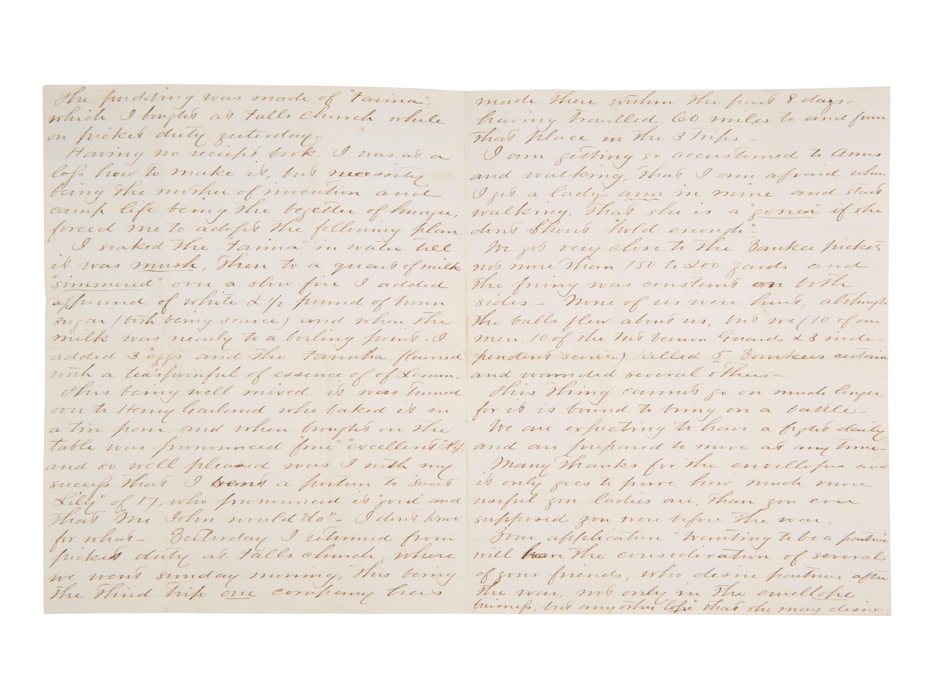 [CIVIL WAR]. CSA soldier's letter from VA: "...we...killed 5 Yankees and wounded several others..."