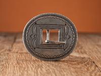 Navajo Stamped and Chiseled Ingot Belt Buckle