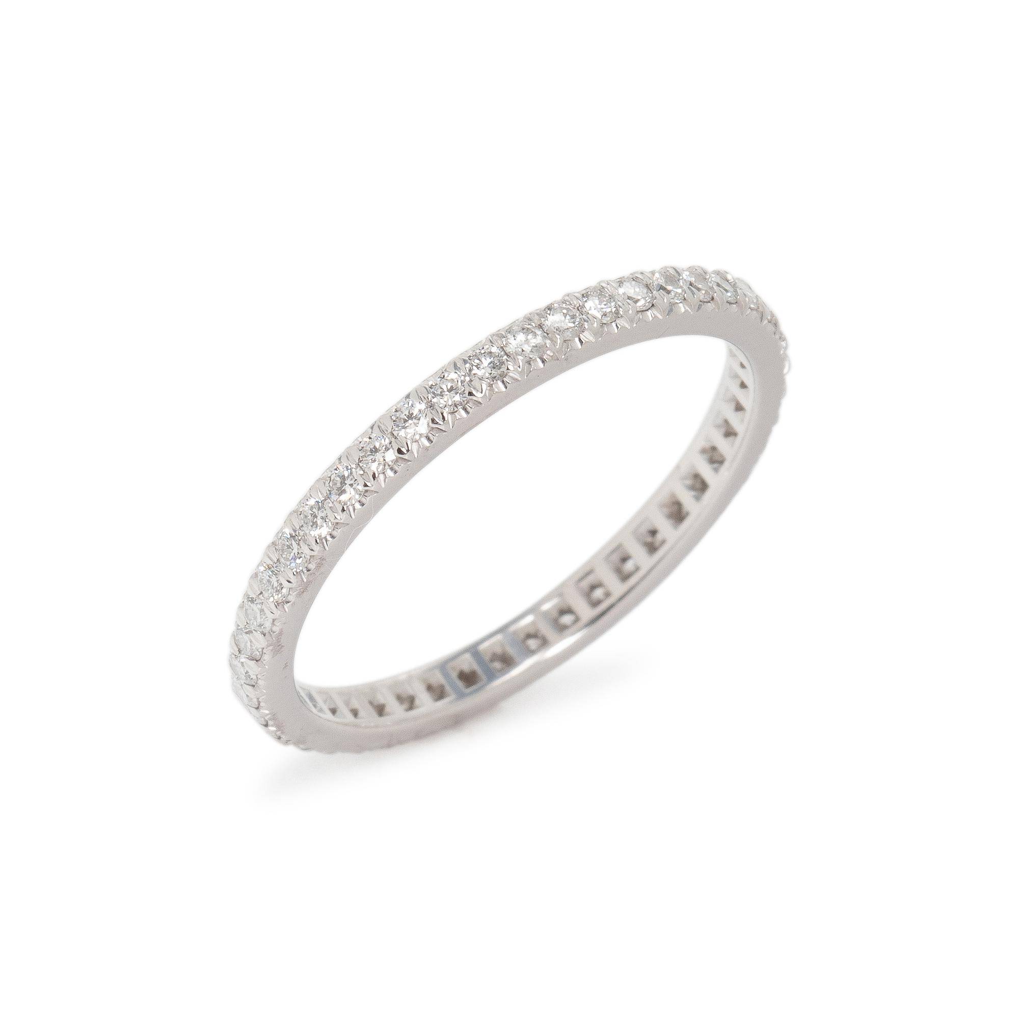 TIFFANY & CO., PLATINUM AND DIAMOND ETERNITY BAND