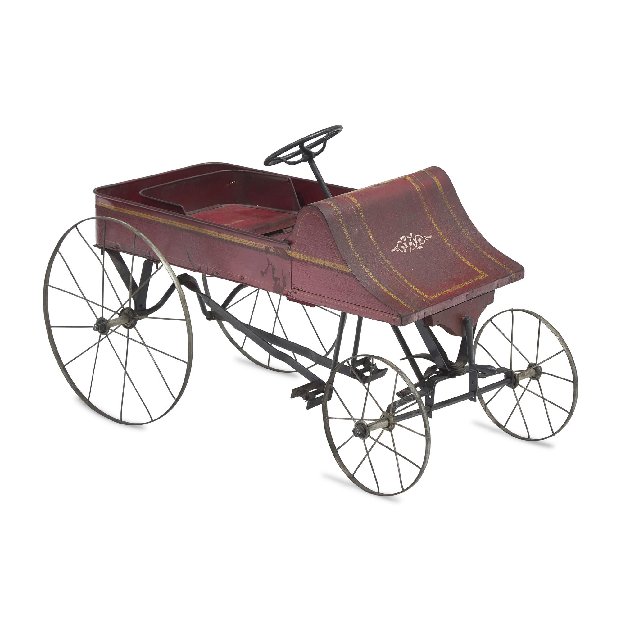A Painted Tin Pedal Car