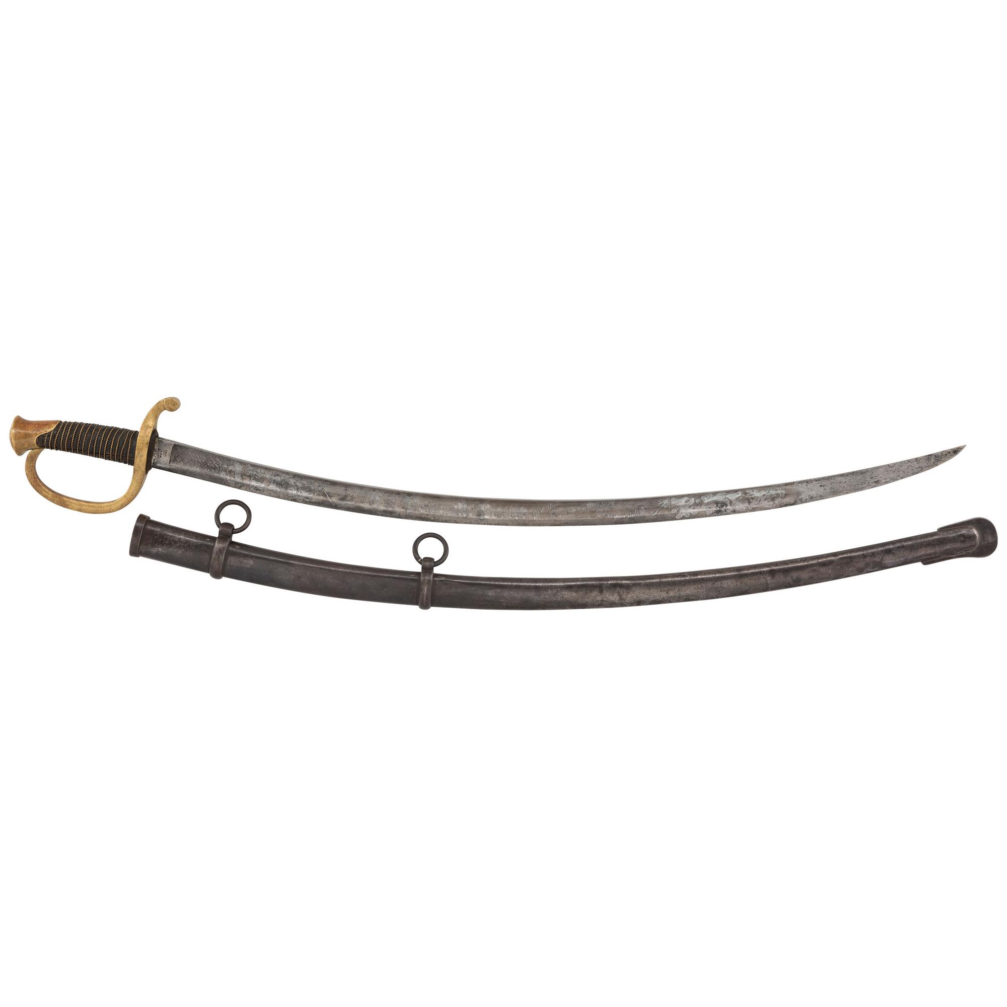 Ames Model 1840 Light Artillery Saber With Modern Blade Etching to Col. Peter Porter - 8th NY Heavy Artillery - KIA at Cold Harbor