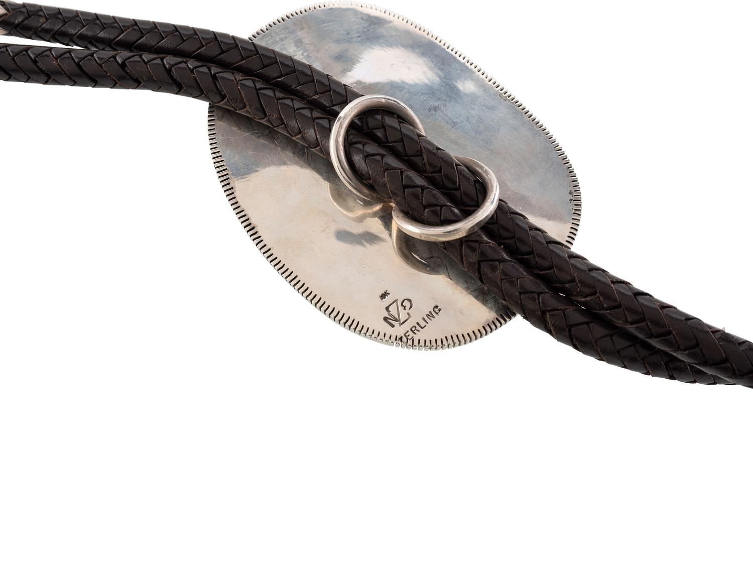 Award Winning Sterling Silver, 18k Gold, and Morenci Turquoise Bolo Tie