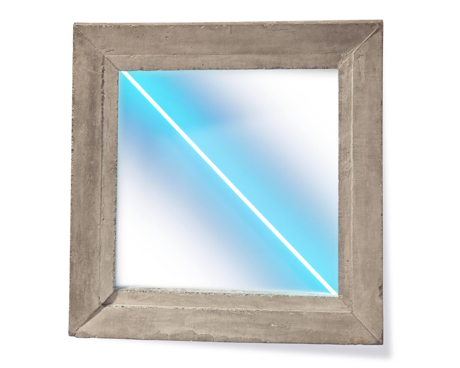 Diamond Frame with Turquoise Neon, 1989
