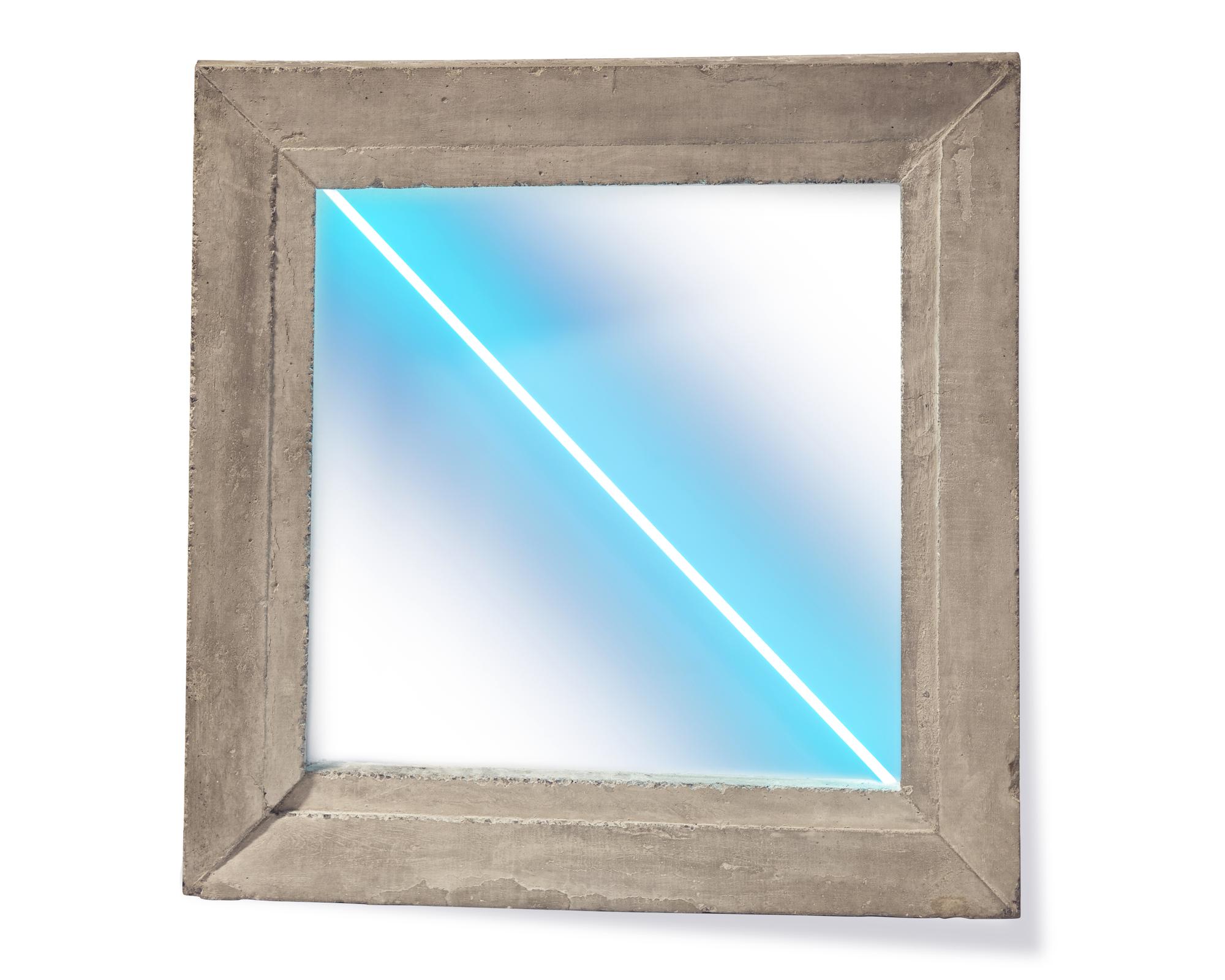 Diamond Frame with Turquoise Neon, 1989
