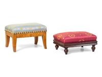Two Associated Foot Stools