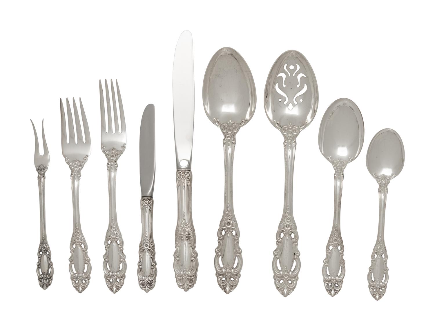 An American Silver Flatware Service