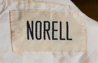 A Norell Red and White Wool Windowpane Double Breasted Coat, No size.