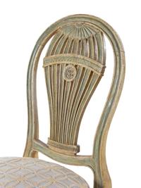 A Set of Six French Painted "Montgolfier" Dining Chairs