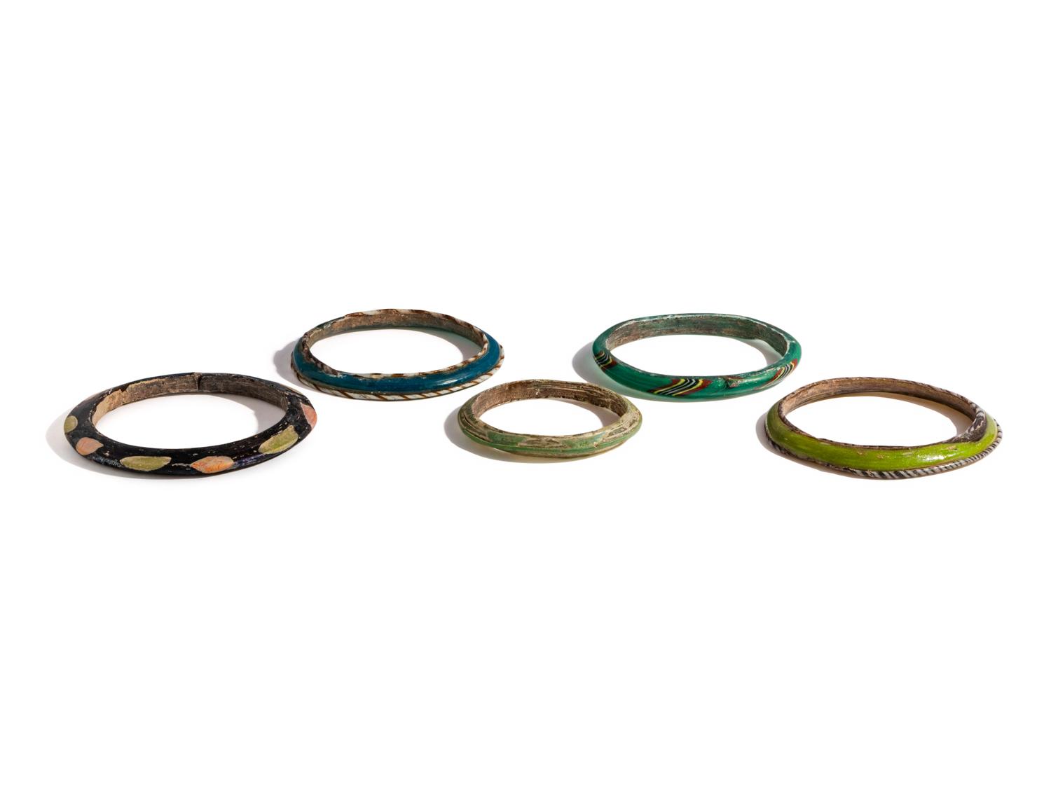 Five Roman Glass Bracelets