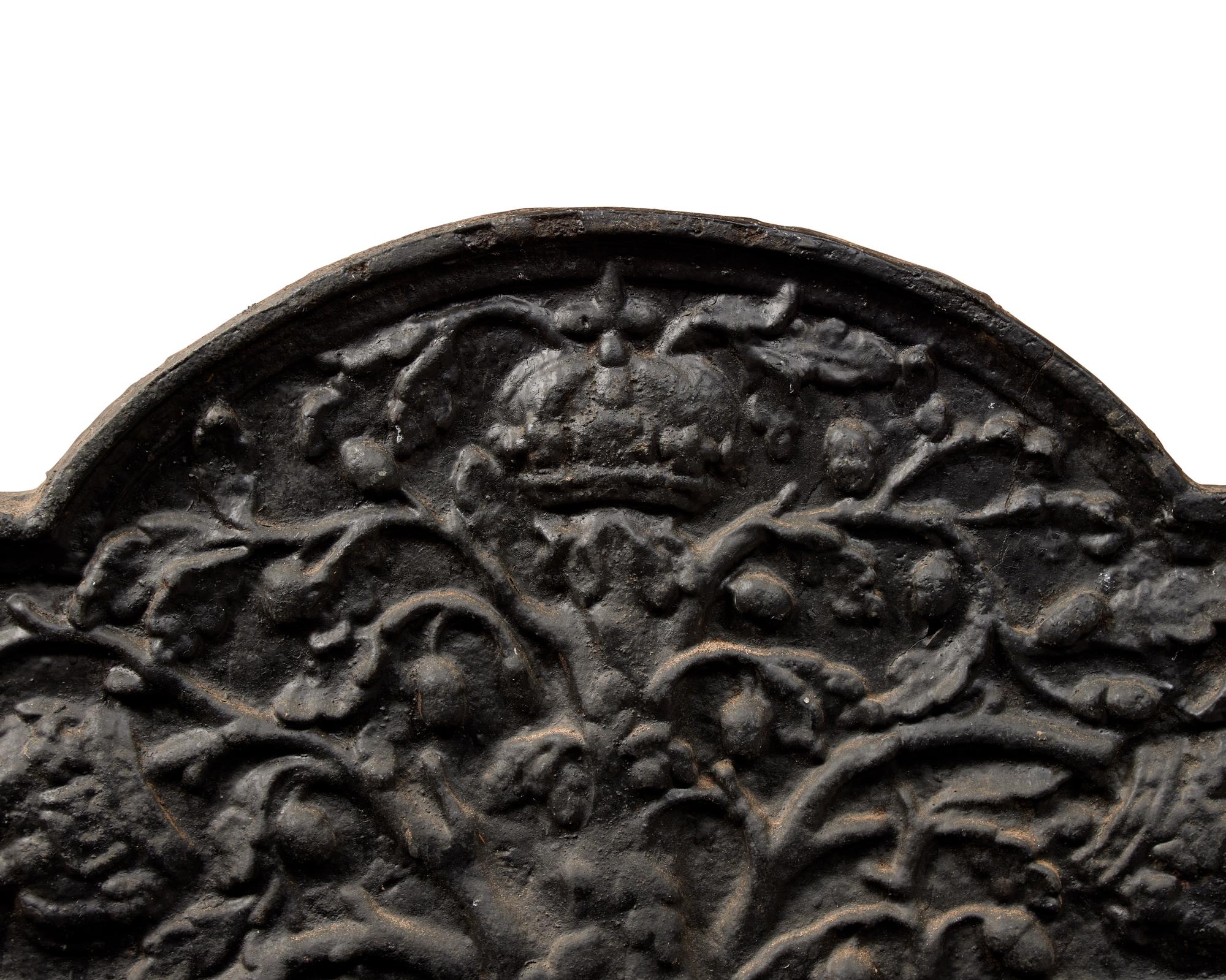A Charles II Cast-Iron Fireback