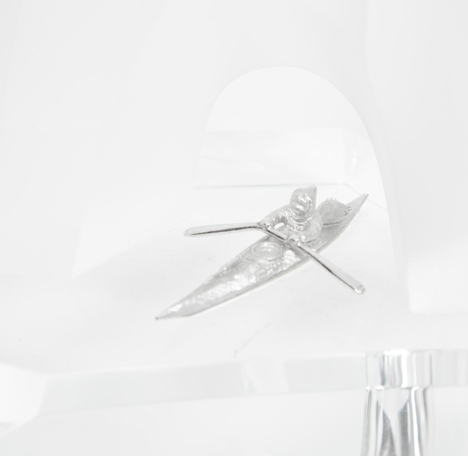 A Steuben Glass Ice Hunter Sculpture