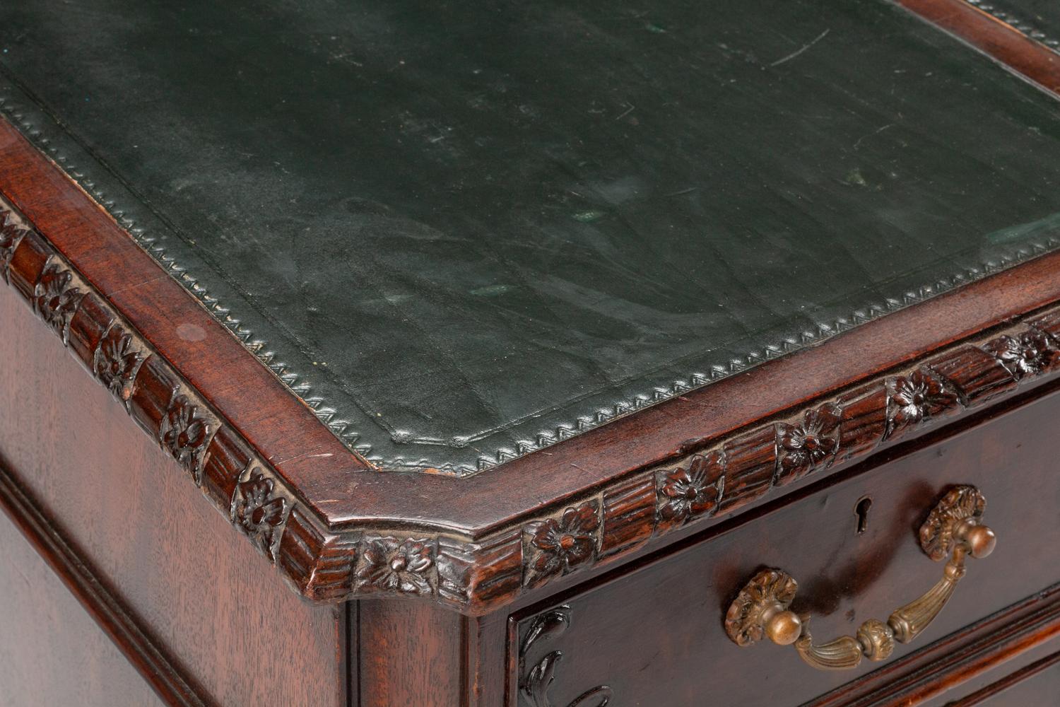 A Late Edwardian Mahogany Pedestal Desk