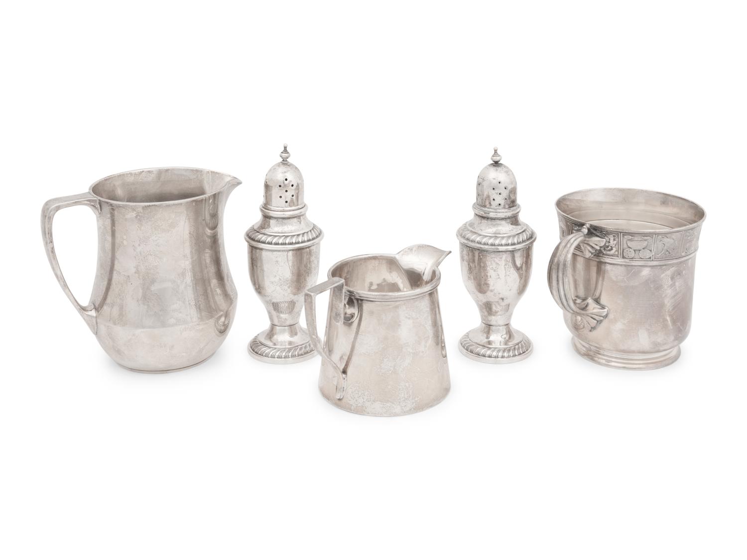 A Group of Various Silver Table Objects
