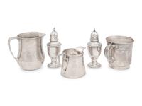 A Group of Various Silver Table Objects