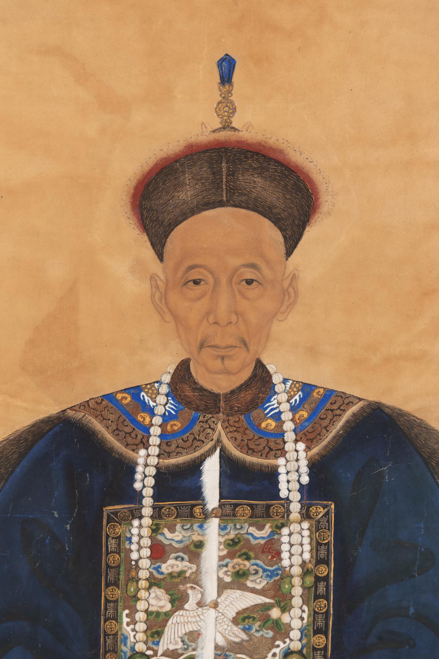 A Pair of Chinese Ancestral Portraits