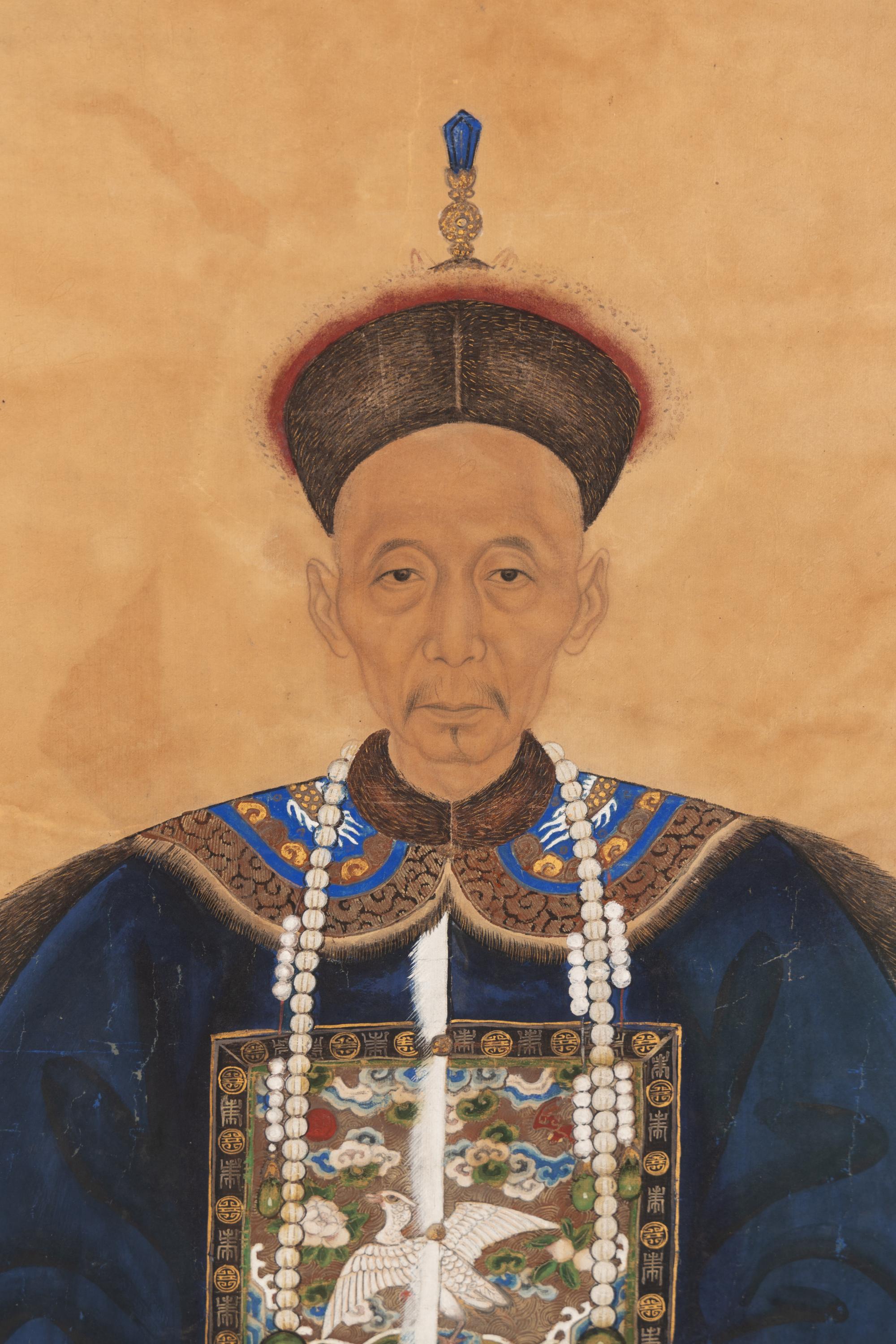 A Pair of Chinese Ancestral Portraits