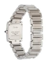 CARTIER, STAINLESS STEEL REF. 2384 'TANK FRANCAISE' WRISTWATCH