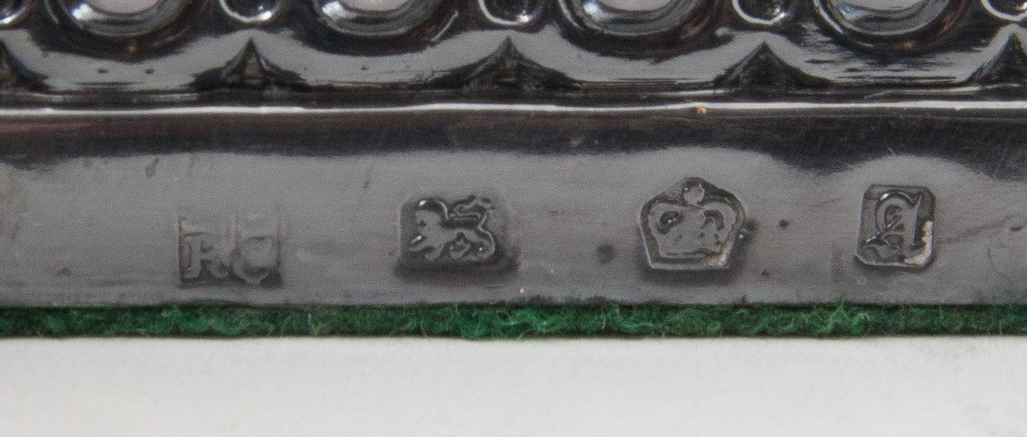 A Pair of George III Silver Candelabra, Fenton Creswick & Co., Sheffield, 1779, each stem in the form of addorsed columns raised on a s