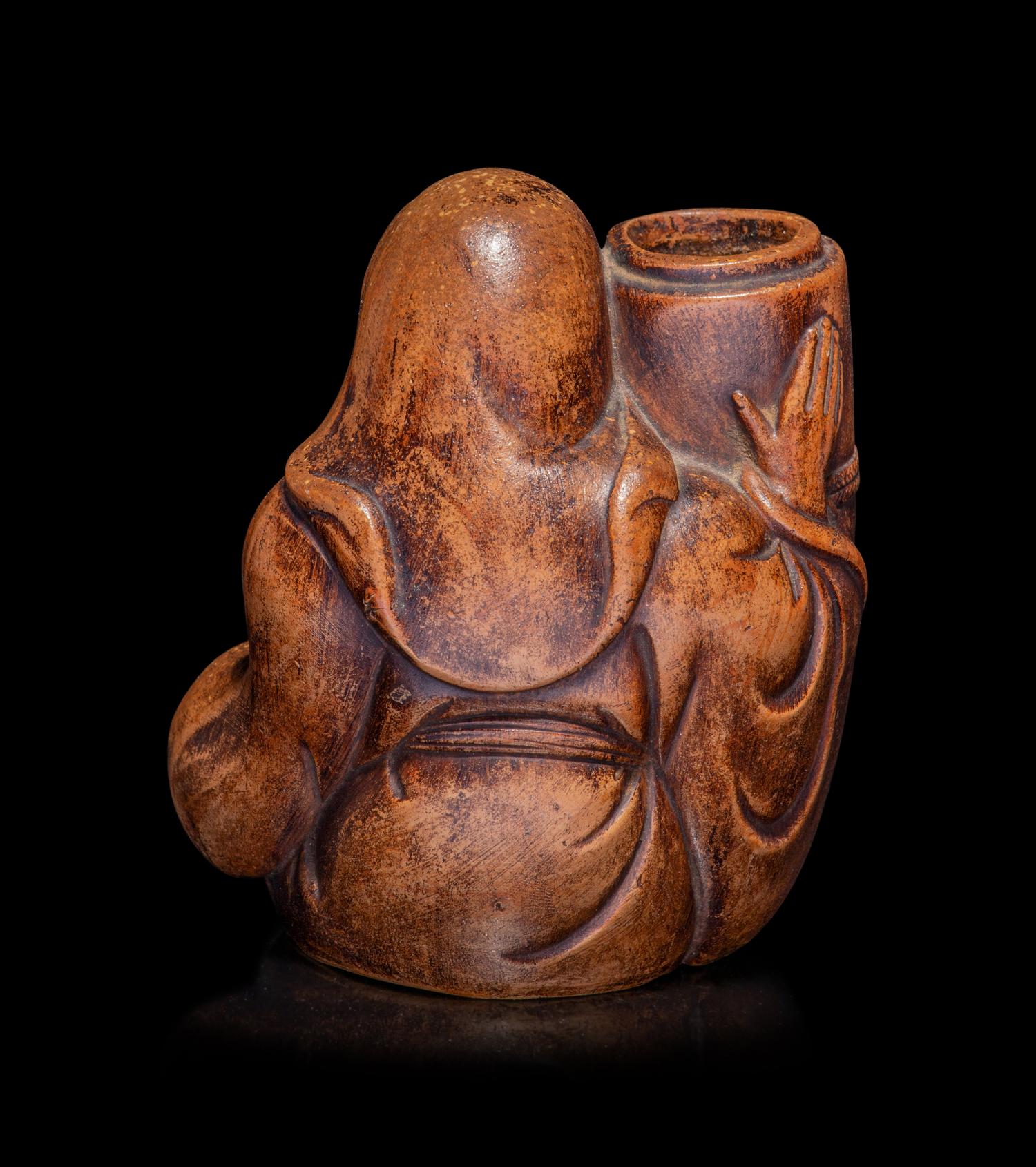 A Japanese Bronze Figure of a Seated Immortal