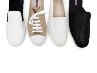 Four Pairs of Unworn Designer Casual Shoes: Chanel, Bottega, Prada and Giorgio Armani