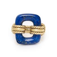 Lapis Lazuli and Yellow Gold Ring