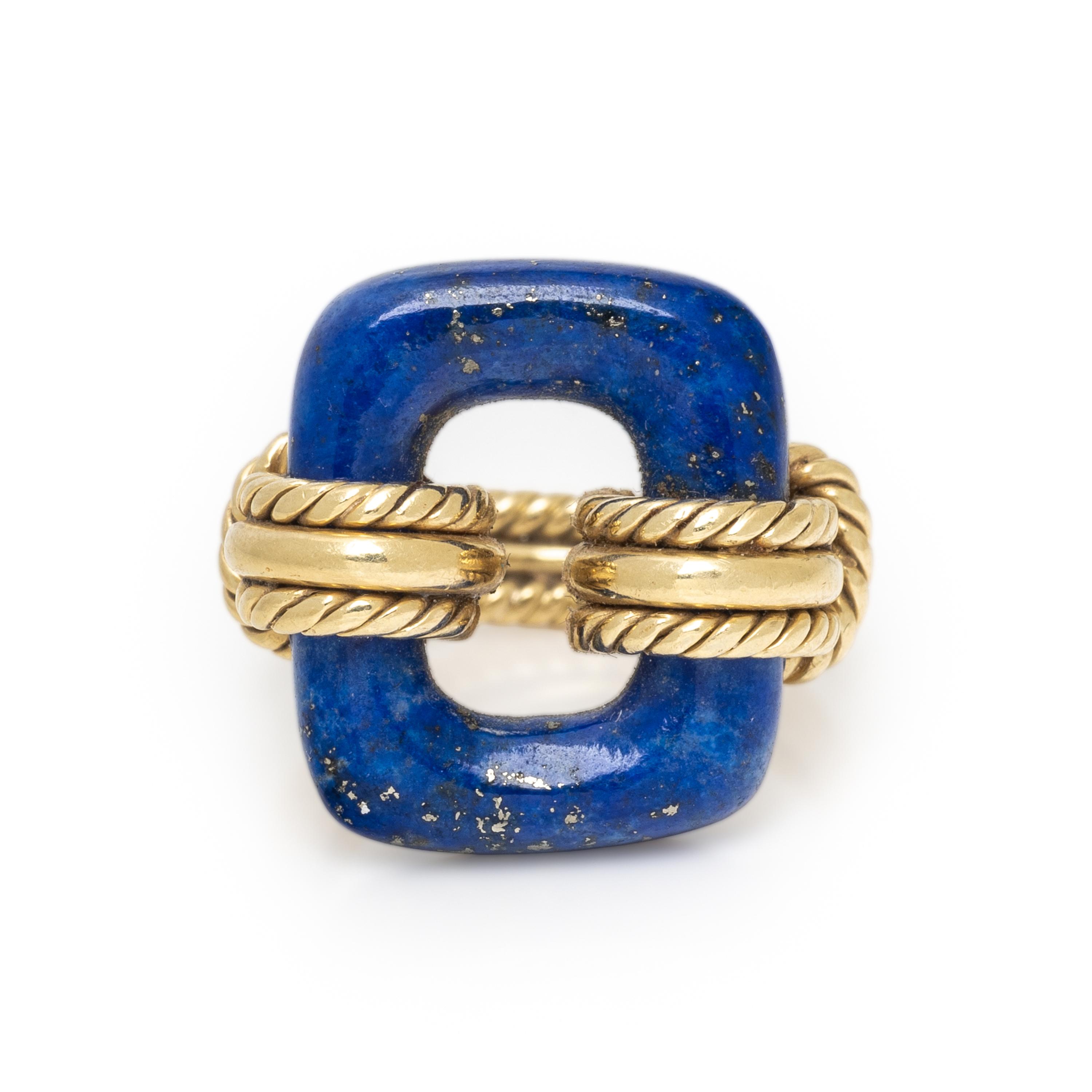 Lapis Lazuli and Yellow Gold Ring
