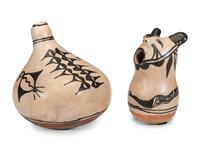 Cochiti Figural Pottery Canteens
