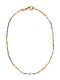 FRENCH, BICOLOR GOLD FOB CHAIN