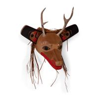 Carved and Painted Deer Mask