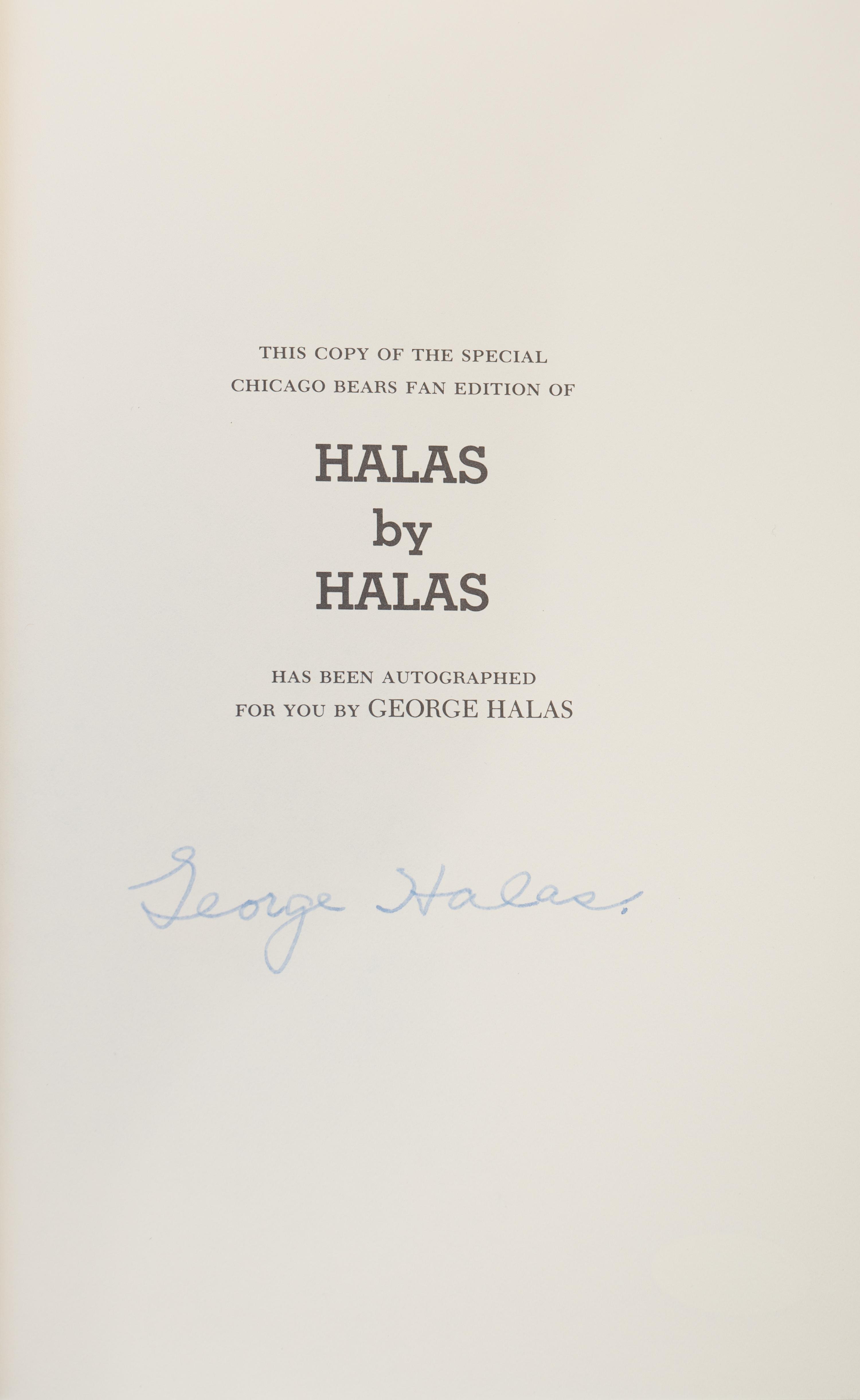 A Group of Red Grange and George Halas Chicago Bears Signed Autographed Books (PSA and JSA Certified Authentic),