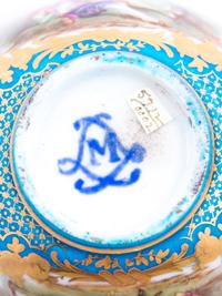 Eight Sèvres Style Painted and Parcel Gilt Porcelain Articles