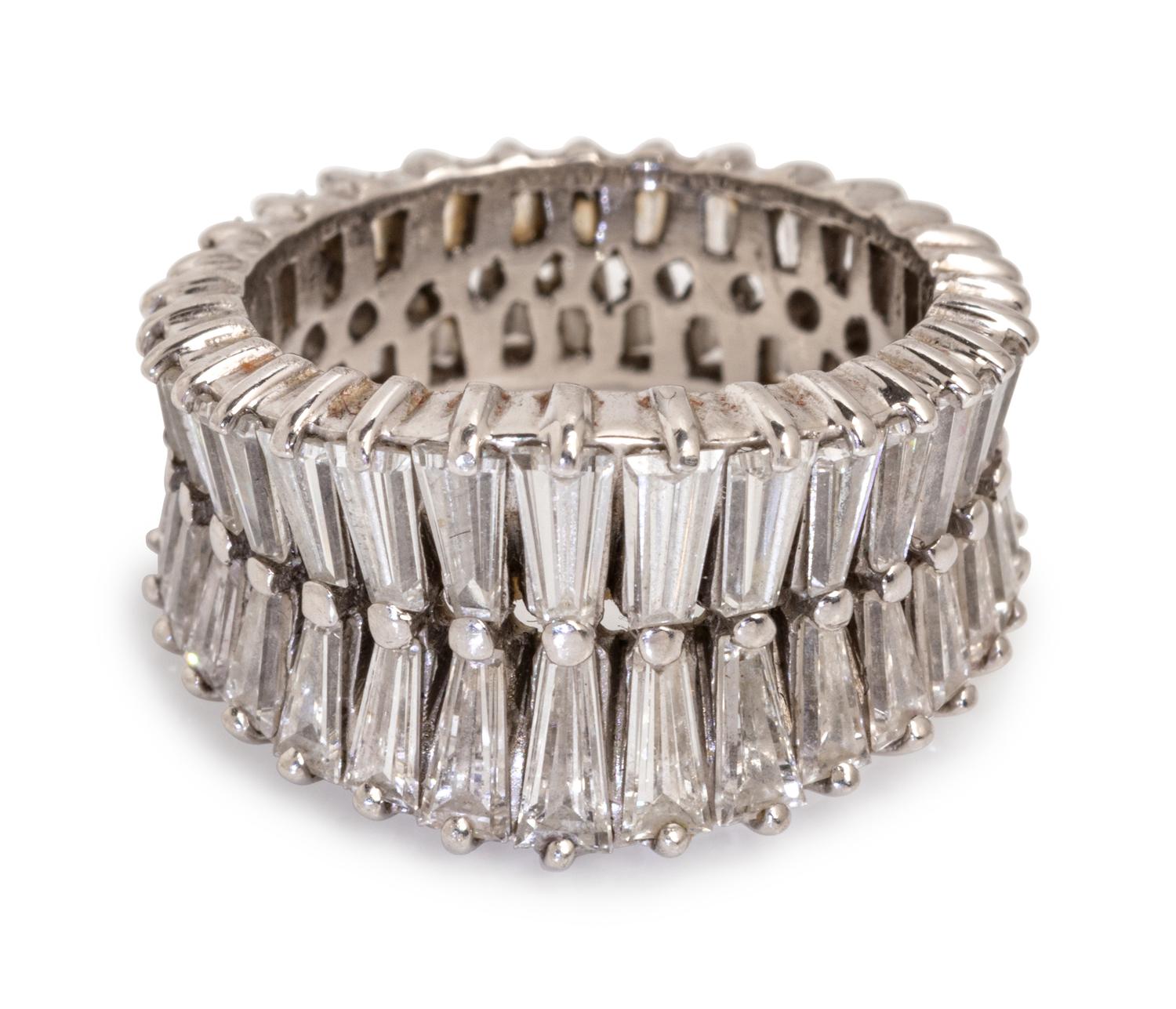 A Platinum and Diamond Ring,