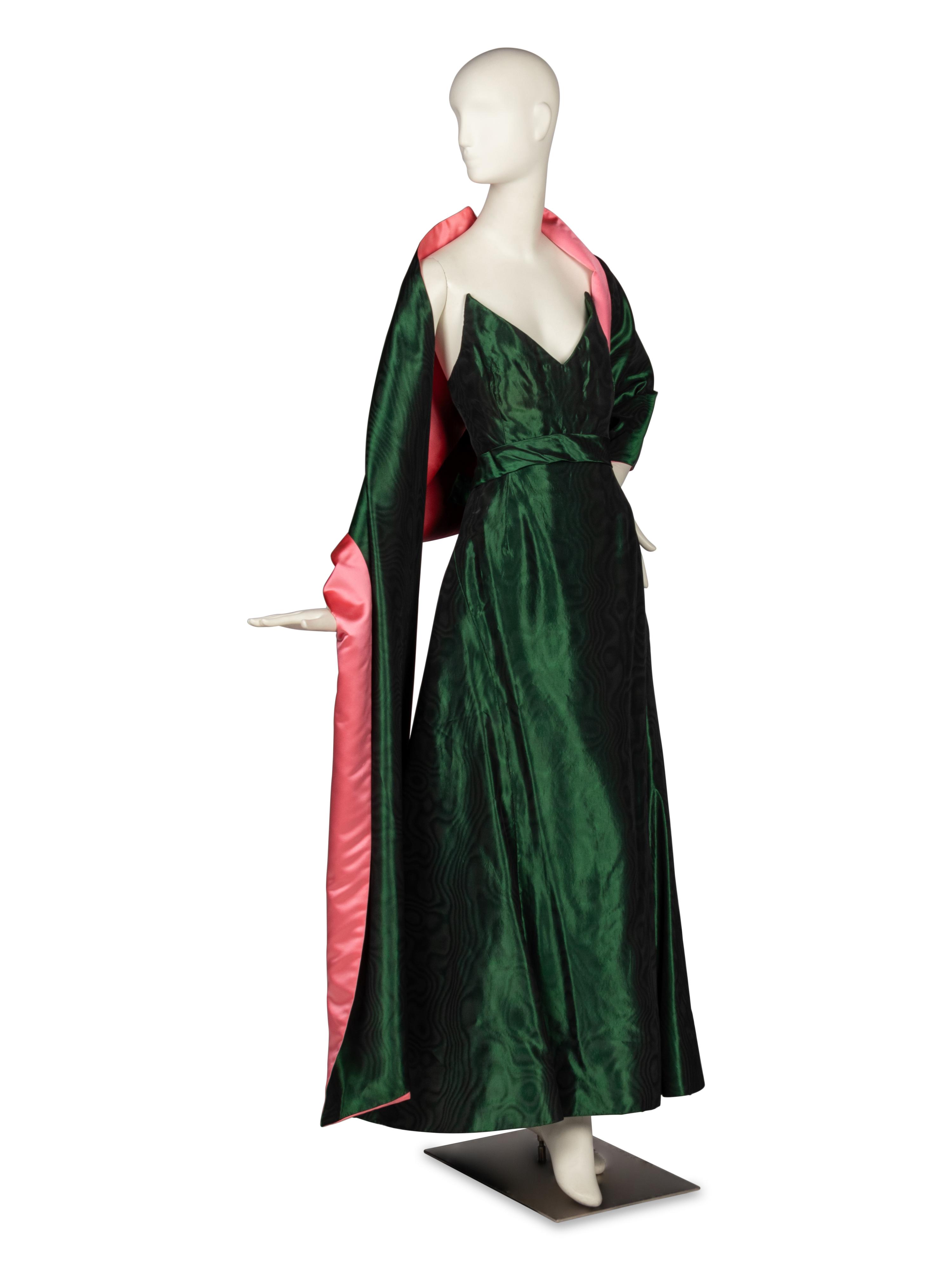 Arnold Scaasi; Custom Gown, Stole, and Matching Shoes