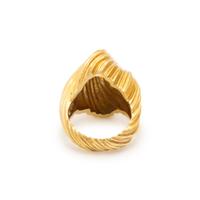 HENRY DUNAY, YELLOW GOLD RING