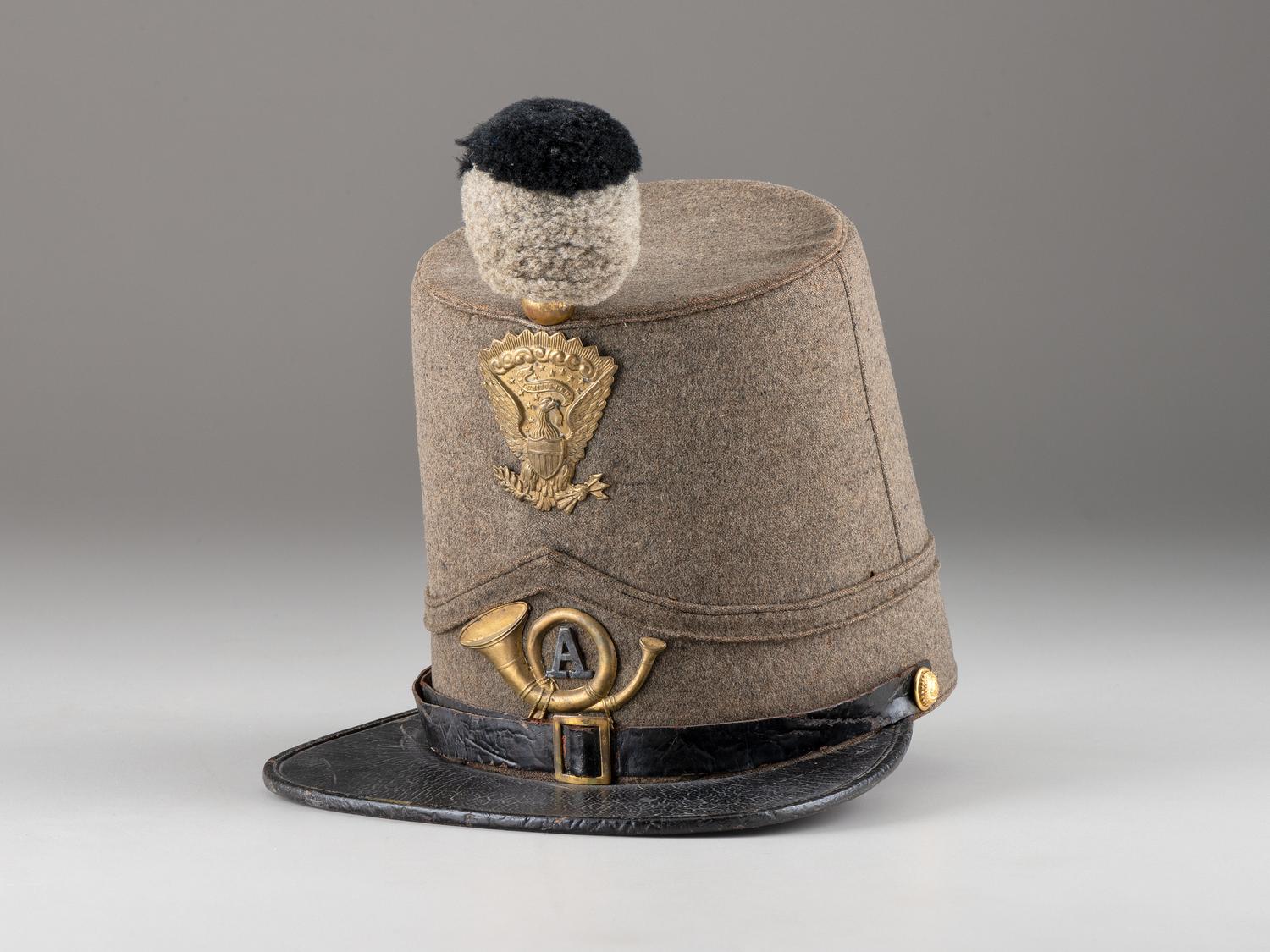 [MILITIA]. 1851 Pattern Massachusetts Militia shako.