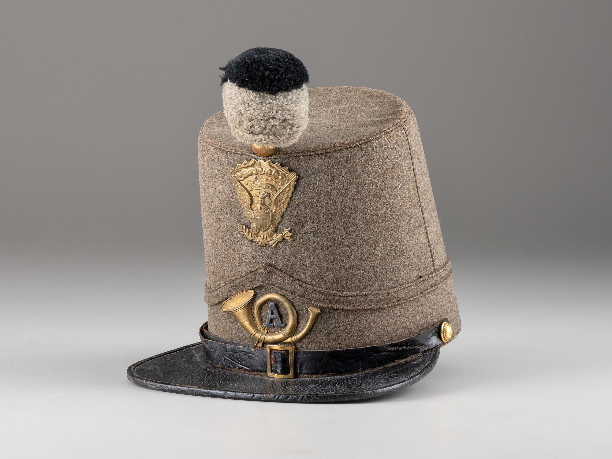 [MILITIA]. 1851 Pattern Massachusetts Militia shako.