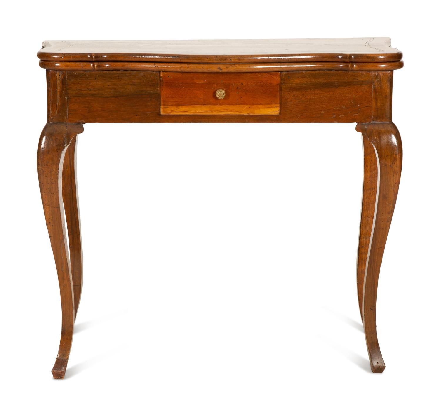A Louis XV Provincial Style Walnut Flip-top Table