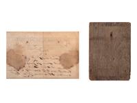 [CIVIL WAR]. John H. Slade, Company G, 2nd Georgia Infantry, DOW Antietam, temporary burial marker and telegram home.