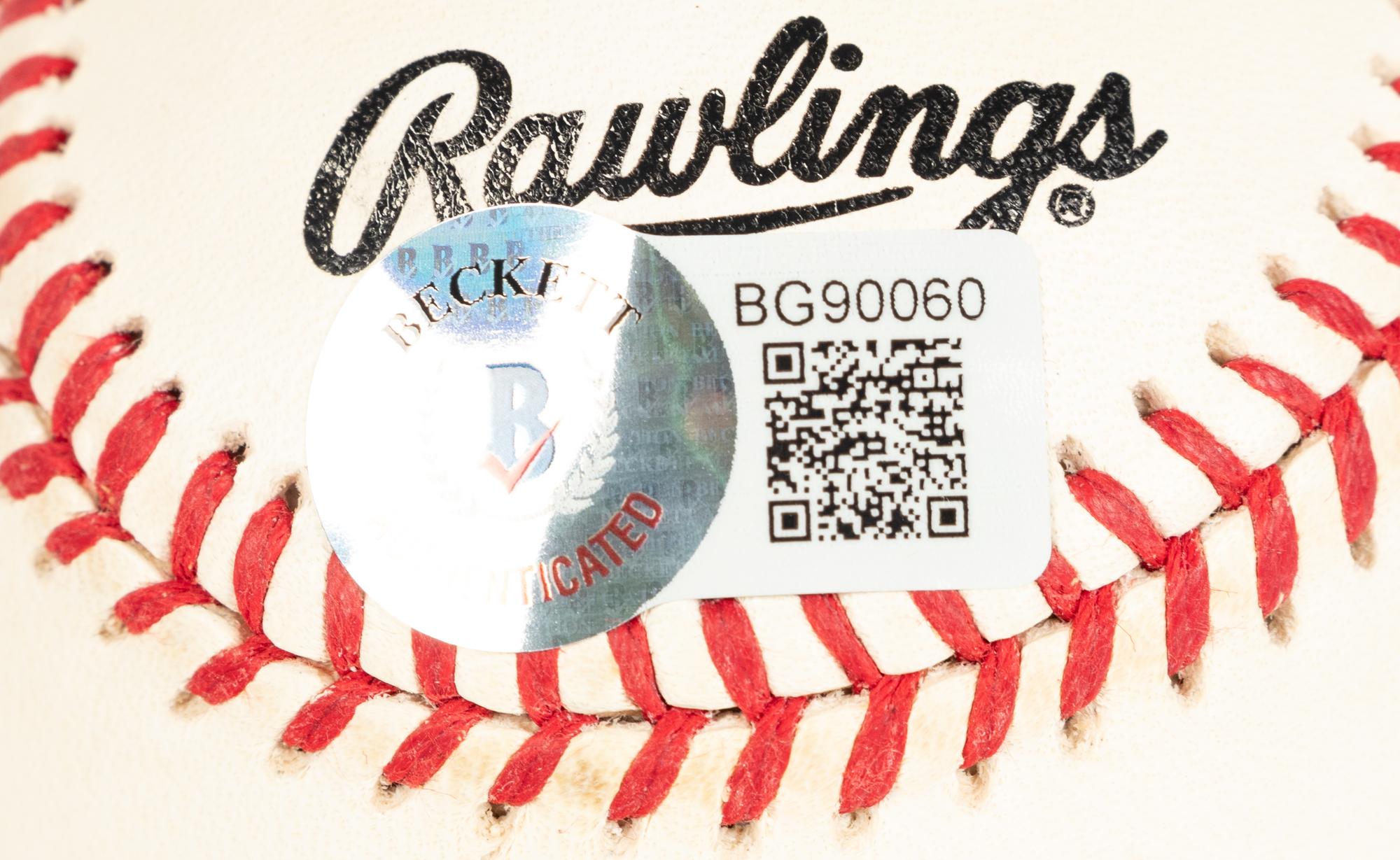 A Group of Nine 3,000 Career Hit Signed Autograph Baseballs (Beckett Authentication Services BAS Certified),