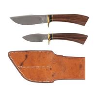 Pair of Vintage Ralph Bone Knives Models U and V in Sheath