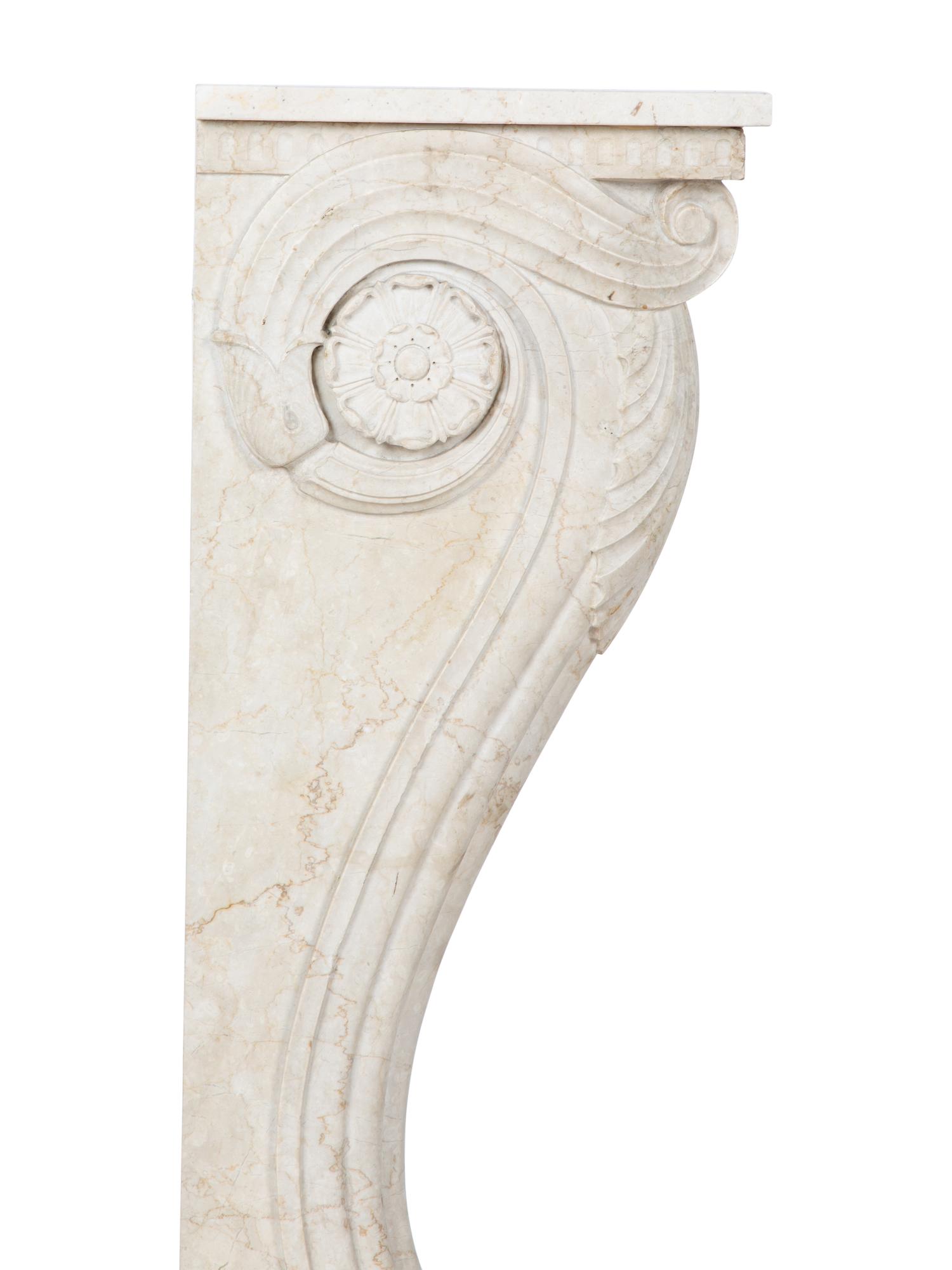 A Group of Four Carved Marble Corbels — 19TH CENTURY