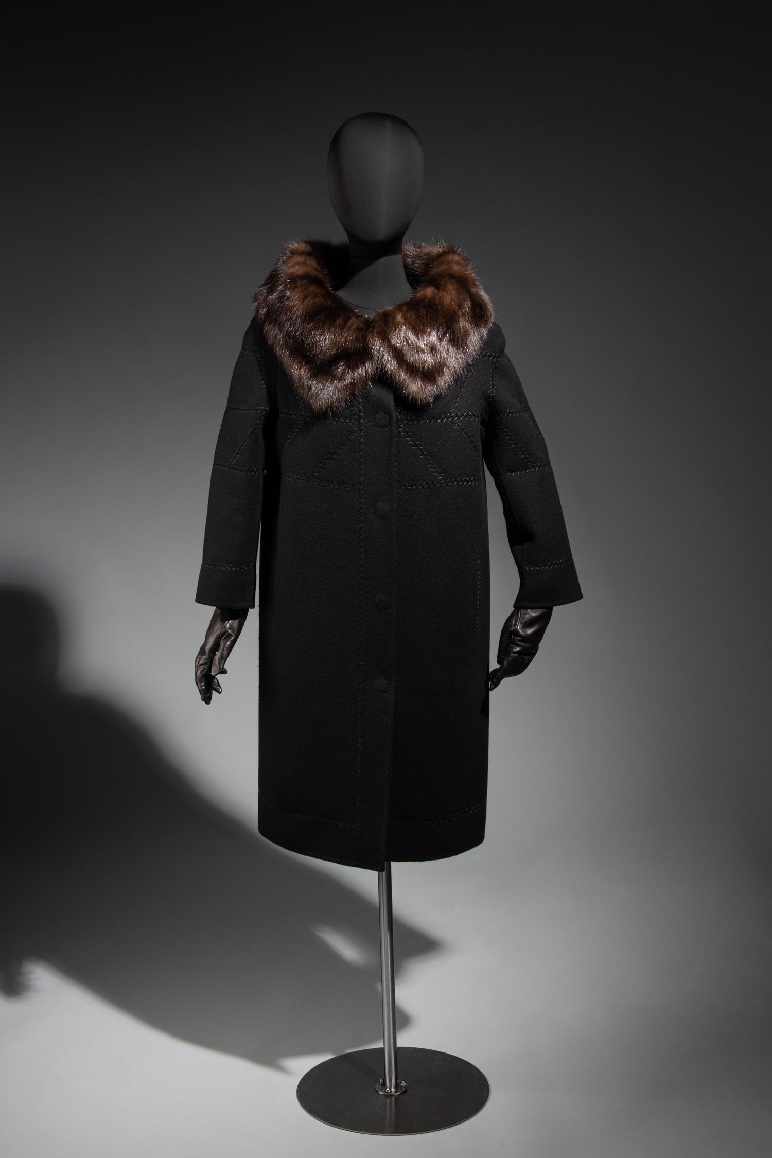 J. Mendel Cashmere Coat with Sable Collar