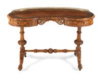 A William IV Walnut Kidney-Shaped Writing Desk