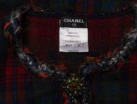 Chanel, Plaid Cashmere Knit Cardigan